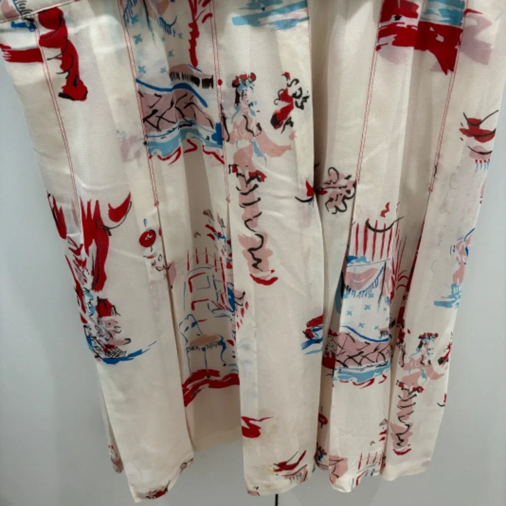 Anna Sui Vintage silk pleated skirt - Picture 5 of 5